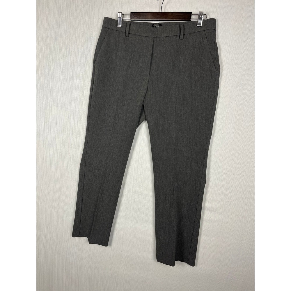 Talbots Dress Pants Women 12P Gray Cambridge Pant Straight Leg Office Career
